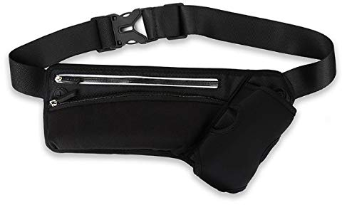 XLKJ Bauchtasche Gürteltasche für Trinkflasche Unisex Hüfttasche Sport Trinkgürtel mit flaschenhalter für Outdoor Joggen Wandern