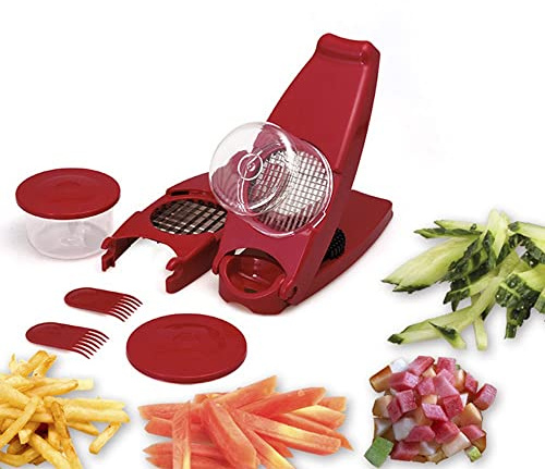 Vegetable Chopper Pro Onion Chopper Slicer Dicer Cutter Manual Mandoline Vegetable Shredder Vegetable Dicer Food Processor Food Choppers And Dicers Cheese Shredder for Veggie, Tomato, Carrot, White