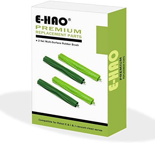 E-HAO 2 Set Vakuum walzen bürsten Ersatzteile für iRobot Roomba i & j & e und Combo i & j Serie, Vakuumzubehörteile für i1+/i2+/i3+/i4+/i5+/i6+/i7+/i8+/j5+/j6+/j7+/j8+/j9+/e5/e6