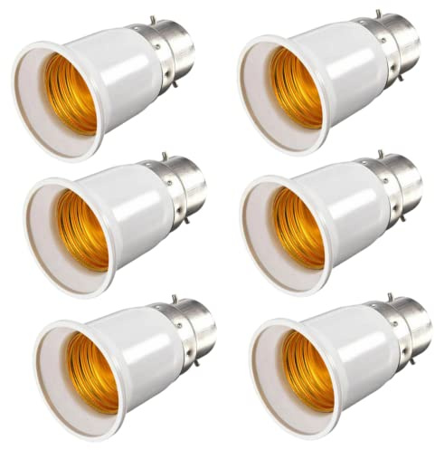B22 to E27 Adapter,Bayonet to Screw Bulb Adaptor, Light Bulb Adapter