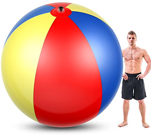 78 Inch Giant Beach Ball Jumbo Inflatable Balls Oversized Adult Beach Toys Plastic Huge Water Balls for Swimming Pool Summer Beach Seaside Water Games Outdoor Indoor Party