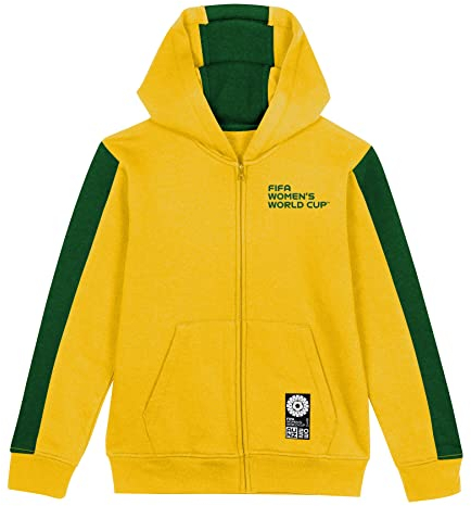 FIFA Official 2023 Women's Football World Cup Youth Team Zipped Hoodie, Australia, Gold, 10-12 years