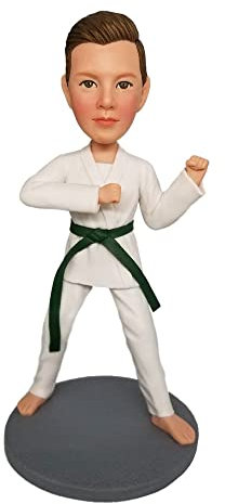 mydedor Custom Bobble-Heads Figur Customized Doll, Taekwondo 6. Dan Mann Custom Bobble Head, Bobble Head Figuren Handmade personalisierte Skulptur Geschenk für den Mann