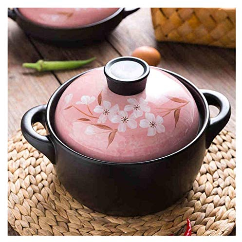 Cazuela de Barro para Cocinar Cacerolas Cazuela 2 En 1 Hierro Fundido Esmaltado Doble Horno & Sartén Tapa Inducción (2.8L)