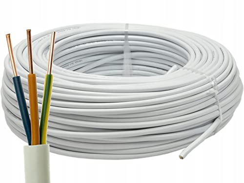Elektrokabel YDY 3 x 1,5 mm², NYM-J 450/750V, Installationskabel – Unterputz/Aufputz, Feuchtraumkabel, Mantelleitung Elektrokabel, Kabel Elektroleitung, 5m