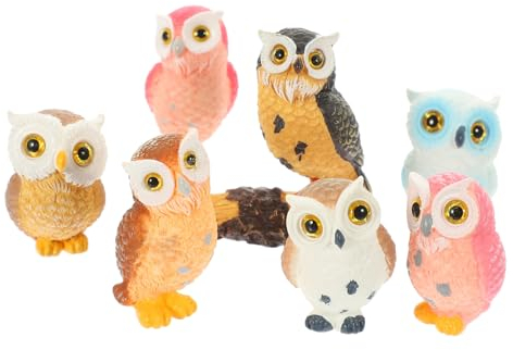 Cabilock Miniatur Eulen Figuren Niedliche Harz Eulen Ornamente Für Mikrolandschaften Garten Dekoration Und Tisch Accessoires Ideale Deko Für Zuhause Und Büro