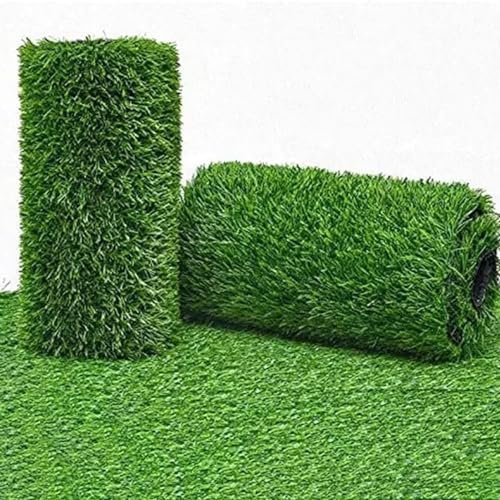 Kunstrasen 0,8 Florhöhe Outdoor Teppich Premium Realistischer Rasen Gummiunterseite für Garten, Hof, Landschaft (Color : Green, Size : 2x20m(6.56x65.61ft))
