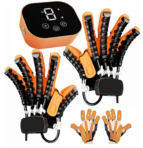 Handrehabilitations-Roboterhandschuhe, einstellbare Stärke,wiederaufladbarer Reha-Trainer für die rechte Hand und die Linke Hand,für Patienten mit Handfunktionsstörungen