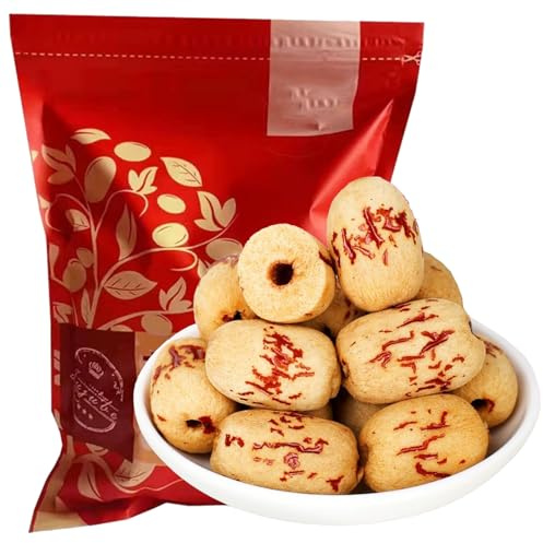 seedless Dried red Dates，Coreless Peeled Dried red Dates 500g，Sweet Dried Jujube Fruit for Snacking, Brewing Tea, Soup, Baking, Oatmeal