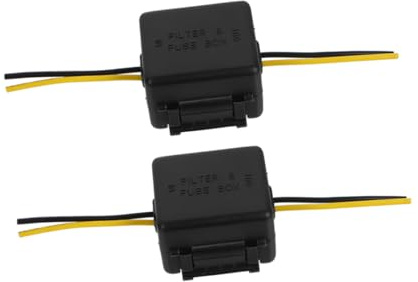 Mikinona 2pièces Filtre Secteur pour Voiture Lot de du Bruit Stéréo Filtre Anti-parasites pour Autoradio