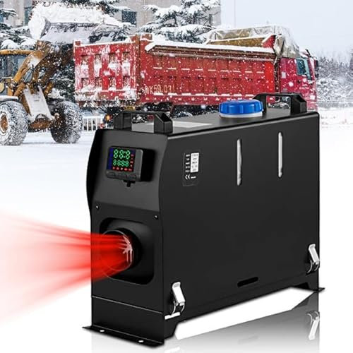SXHEYUY Réchauffeur d'air Diesel, Chauffage Stationnaire Diesel 12 V 24 V 5 KW, Interrupteur Télécommande, Chauffage d'hiver pour Camion, avec Écran LCD,12v