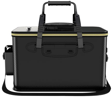 50 x 28 x 27 cm vikbar fiskhink, betesbehållare, fiskeväska, fiskedrag, fiskare, fiske, transportlåda, fiske, vattentät förvaring, fisketillbehör, levande djurslåda