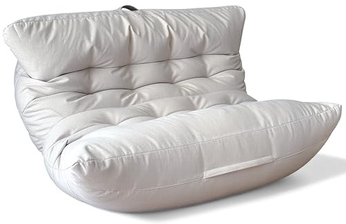 Aiire Doppelsitzer XXL Sitzsack – Riesiger Bean Bag für 2 Personen mit Füllung – Ideal zum Lesen, Entspannen oder Gaming – Sitzsack Sofa für Erwachsene oder Kinder – Grau