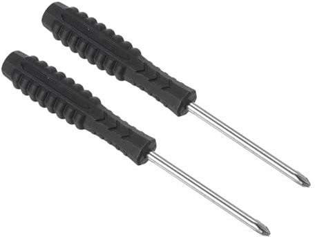 TOP-VIGOR 2pcs Mini Phillips Screwdriver 3mm Cross Head 99mm Length, Small Precision Screwdrivers with Non-Slip Handle for Electronics, Glasses, Watch, Computer and Small Appliance Repair