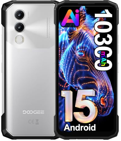 DOOGEE Blade 20 Android 15 Outdoor Handy Ohne Vertrag 4G,10300mAh 18W, 20GB+128GB(2TB) 15.8 mm ultradünn Outdoor Smartphone,16MP Kamera,6.6'' HD+ IPS Punch Display,3 Card Slots/IP68/NFC (Titan)
