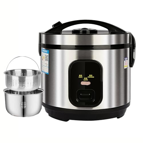 GYKOZY Cuiseur à Riz à Faible teneur en Sucre (2-5L) Soupe de Riz séparée, Cuiseur à Riz Domestique, Doublure en Acier Inoxydable 304, pour 1-8 Personnes (2L)