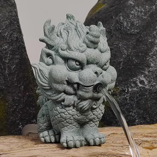 GUAWJRZDP Fontaines pour Bassins d'animaux, Cracheurs D'étang avec Tuyau, Bassins d'animaux Cracheurs, Décoration de Jardin pour Bassins À Carpes Koï(L13xW10xH15cm/5.1x3.9x5.9'')