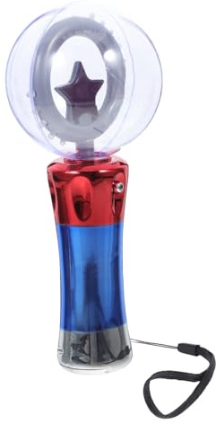 SOPOTUTU Varita de Estrella Luminosa Giratoria Luz LED Azul | Juguete Infantil de Plástico, 3 Pilas Aa No Incluidas, Estilo Simple y Creativo para Ceremonias y Bares