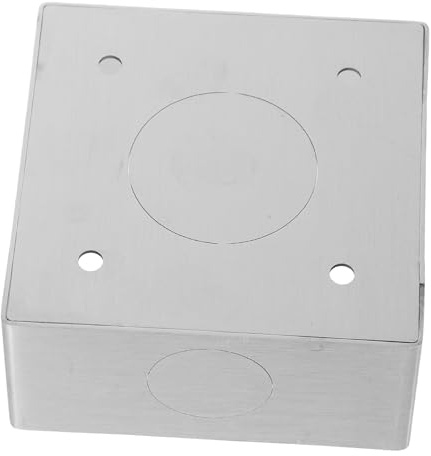 HAMPPLIES Aufputz Anschlussdose aus Edelstahl Feuerfest Anwendbar Montierbarer Verteilerkasten Multifunktionale Wandsteckdose Schnelle Installation Heimwerkerbedarf