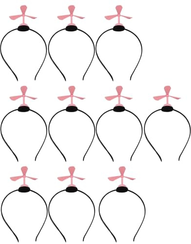 [Mllepjdh] 10 Pcs Stereo Windmill Decor Headband Breathable Anti Slip Hair Hoop Headgear School Party Outdoor Event Pinwheel Design Hair Hoops