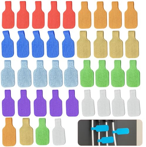 40 Stück Kabelbeschriftung,Mehrfach Verwendbar, Kabelbeschriftung Clip, Kabelmarkierung, Kabeletiketten für Büro, Haushalt und Industrieverkabelung, 12x6 cm