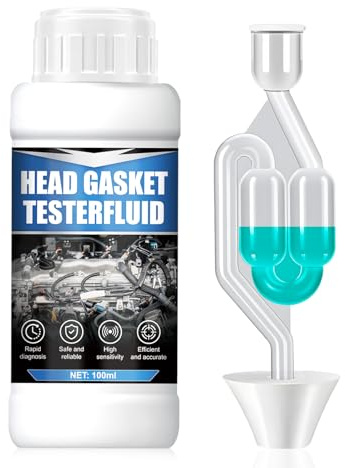 HONTAOK Test Co2 Joint de Culasse, Testeur Joint de Culasse, Test Joint de Culasse, Diagnostic Rapide et Précis, Applicable Tous Les Modèles de Véhicules et Systèmes de Refroidissement, 100ml