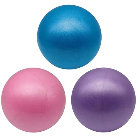 Yuemeuy Gymnastikball | 15cm PVC Soft Pilates Ball | Klein Yoga Ball | 3 Stück Fitnessball Yogaball | Perfekt Für Yoga, Pilates, Rumpftraining, Körpertraining Und Balance