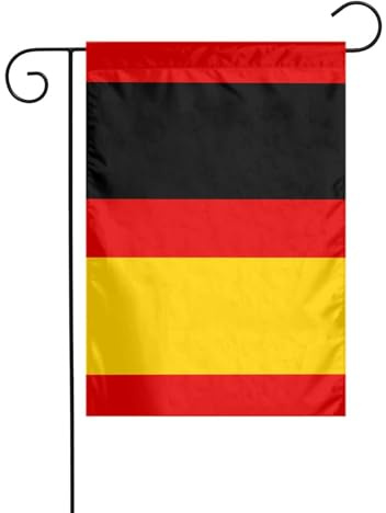 Wzywhj Drapeau allemand imprimé drapeau d'été double face décoration cour 30,5 x 45,7 cm