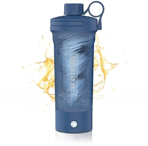 Arendo - Eiweiß Shaker elektrisch 700ml – Protein Shaker mit Akku - BPA frei – Drink Mixer to Go – Premium Eiweißshaker – spülmaschinengeeignet - für Yoga Fitness Sport