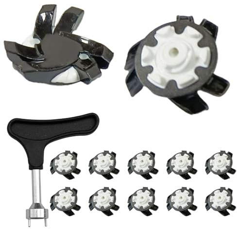 Clavos para Zapatos De Golf - Paquete De 12 Clavos Antideslizantes para Zapatos De Golf | Reemplazo De Tacos De Gólf con Llave | Agarre Seguro En Campos De Gólf | Accesorios Al Aire Libre para Juegos