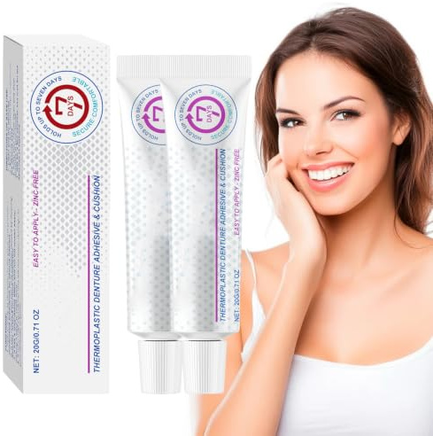 Dental Adhesive,Adhésif pour Prothèse Dentaire,Fixation Extra Forte,Colle Dentaire Extra Forte,Colle Adhésif pour Dentier,Adhésif Thermoplastique pour Prothèses Dentaires,Colle Forte pour Dents (2pc)