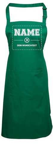 verschenkich Schürze personalisiert mit Motiv und Wunschtext | Kochschürze