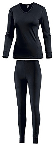 Medico Shirt Damen Funktionsunterwäsche-Set Winter Ski-Unterwäsche Lange Hose Weiß