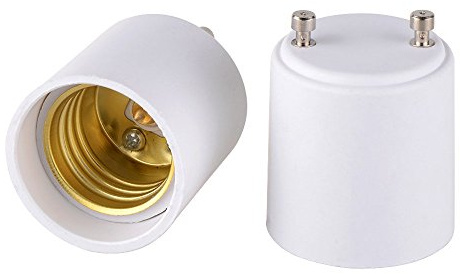 Onite GU24 to E27 E26 Adapter for LED Bulb, GU24 to Medium Base Converts Your Pin Base Fixture to Standard Screw-in Lamp Socket 2 Pack