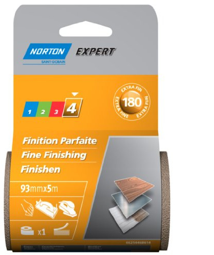 Norton Rouleau Norgrip expert 93 x 5 m Grain 180