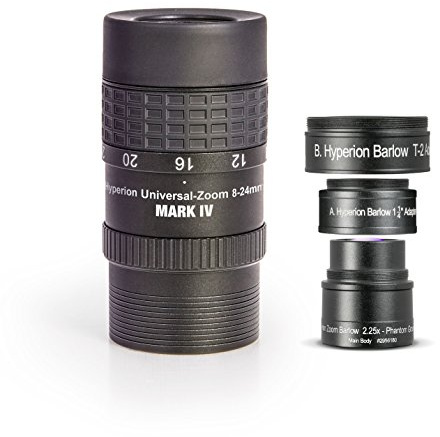 Baader Planetarium 8-24/3.6-10.7 mm Hyperion Universal Zoom Mark IV with Barlow 2.25x - Black