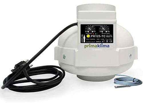 Prima Klima Rohrventilator Temperatur- und Drehzahl gesteuert 400cbm/125mm