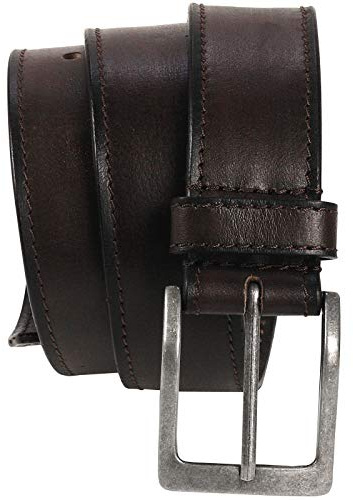 Harrys-Collection Unisex Gürtel Büffelleder, schwarz, W 95 = L 109
