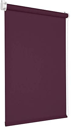 Victoria M. Tenebra Verdunkelungsrollo Klemmfix Rollo Fensterrollo, Sichtschutz, Verdunkelnd, Ohne Bohren inkl. Montagematerial, 50 x 160 cm, Lila Aubergine