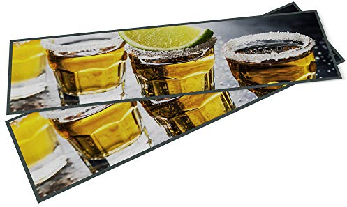 Tequila Bar Runner - Home Bar Rubber Bar Mat - Beer Gift - Home Bar Accessories for home pub (Medium - 880 x 250 mm)