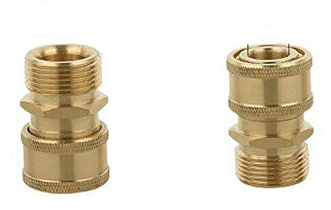 Pressure Washer Adapter 2PCS 1/4 Pressure Washer Coupling Adapter Quick Release Garden Hose Car Spray Gun Connector (10#)