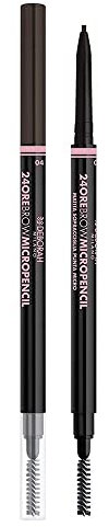 Deborah Milano - 24 Ore Brow Micropencil, 04 Brunette, Matita Automatica Iper-pigmentata a Lunga Tenuta, Dona Sopracciglia Piene, Ultra-precise e Naturali, 0.1 gr