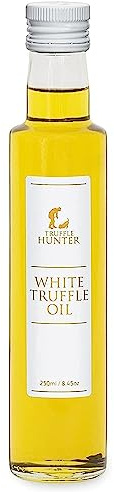 TruffleHunter, Aceite de oliva virgen extra con trufa blanca - 250 ml | Aceite de trufa blanca con AOVE, vegano, kosher y halal, ideal para cocinar, sazonar y terminar platos