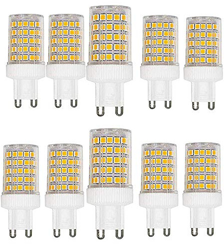GOUGEER 10 Stück G9 10W LED Glühbirnen Ersatz 100W Halogenlampe G9 1000 Lumen, Warmweiß 3000k, Keramiksockel, Nicht Dimmbare Glühlampe für die Beleuchtung zu Hause, Kapselbirnen