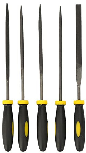 Stahlfeilen-Set, Metallfeilen-Set für sortierte Dateien, Praktisch Beliebtes Stahl-Raspel-Holzfeilen-Set Praktisches Mini-Sortiment für flache Feilen(3 * 140 mm)