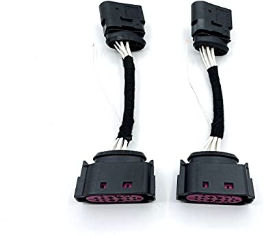 HZ-DESIGN Adapter zur Umrüstung von Halogen auf Xenon Scheinwerfer kompatibel mit VW Golf 5, kompatibel mit Touran 1T bis 2006