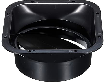 PATIKIL 6 Duct Connector Flange ABS Square Air Ventilation with Duct Valve