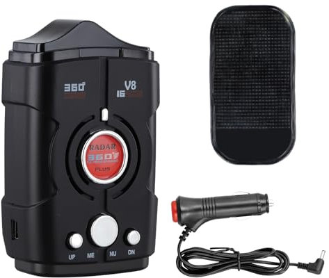 Speed Camera Detectors, 360° Radar Detector for Cars, Car Radar Detector with 360° Real Time Voice Alerts, Quick Reaction, Enhanced Vehicle Safety