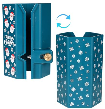 Wrapping Paper Cutter, Gift Wrap Cutter Christmas Paper Cutter Slicing Tool Wrapping Paper Roll Cutter Slider for Xmas Birthday Holiday Weddings Gifts Crafts Wrapper Supplies (Blue)
