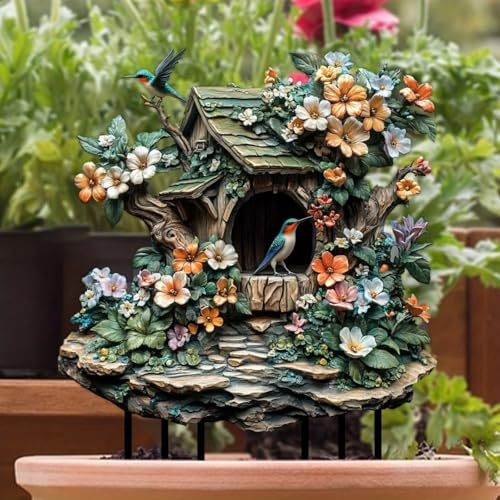 Schwarze Zauberkatze Gartenstecker Magische Katze Gartendeko Rost Deko für Katzenliebhaber Tier Deko 2D Acryl Garten Draußen Rostdeko Edelrost Blumenstecker Keramik Roststecker Topfdekor (B)